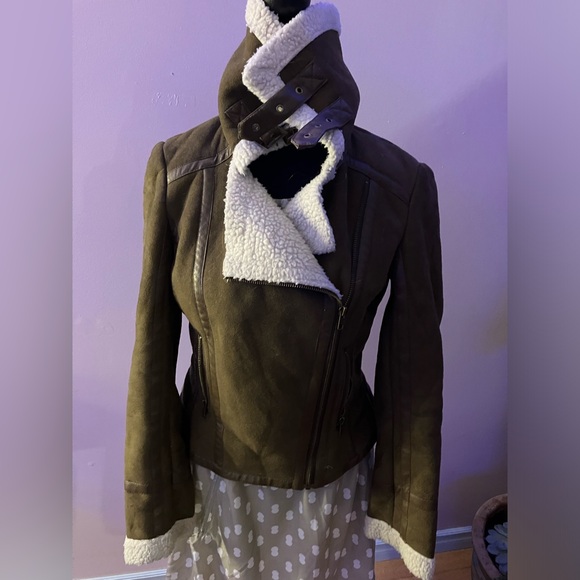 Joe Fresh Brown Faux suede look ladies coat size XS - Picture 3 of 4